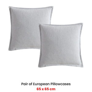 Platinum Collection Pair of Leo Dove European Pillowcases 65 x 65cm