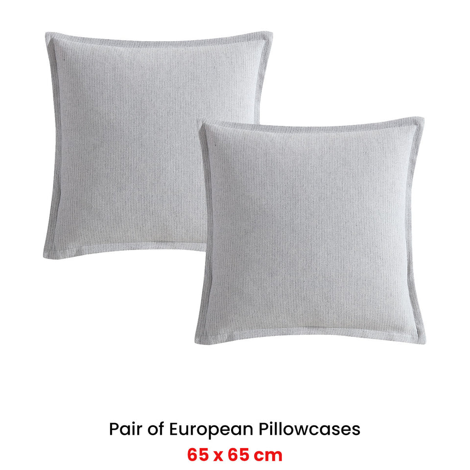 Platinum Collection Pair of Leo Dove European Pillowcases 65 x 65cm